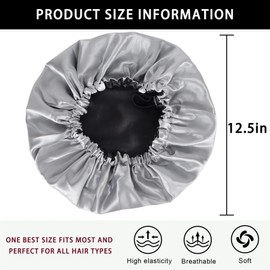 Men's Double-Layer Sleep Cap – Reversible Soft Satin Night Hat, Adjustable Elastic Beanie for Hair Protection, Lightweight Breathable Sleepwear Cap