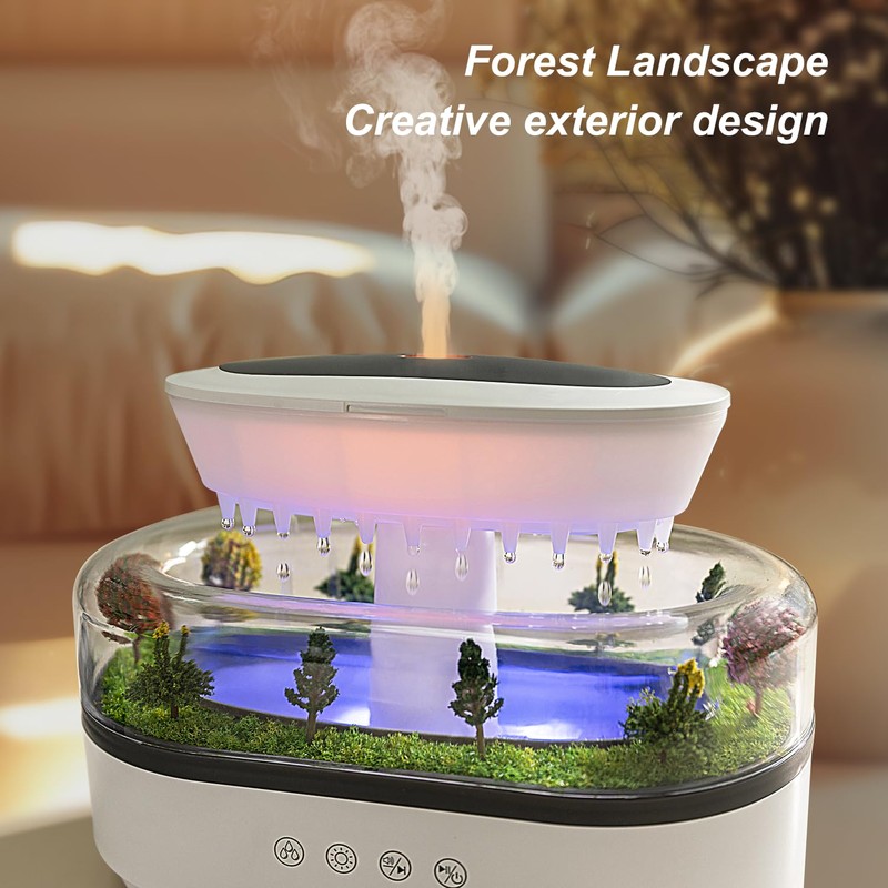 HIROGA Rain Diffuser 250ML Essential Oil Diffuser, Cloud Humidifier Rain