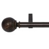 DAINTIER 1 inch Single Window Curtain Rod with Antique Finial,36-72