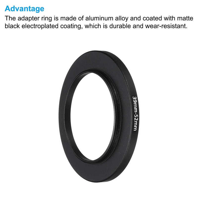 PATIKIL 39mm-52mm Metal Step Up Ring with Cleaning Cloth, 2