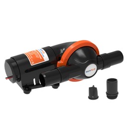 SEAFLO 12V Diaphragm 5.0 GPM Waste Pump – 360-Degree Rotating Head, 4-Year Warranty for Marine, RV, Camper, Boat