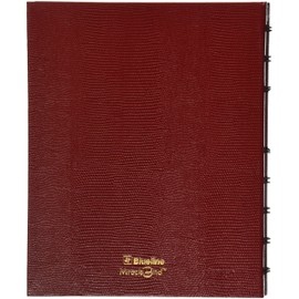 Blueline MiracleBind Notebook, Red, Lizard-Like, Hard Cover, 9.25" x 7.25", 150 Pages (AF9150.83)
