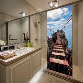 ZY-KL 3D Door Sticker Wall Decals Mural Wallpaper, Waterproof and Moisture-Proof DIY Environmentally Friendly self-Adhesive PVC Door Decal, Used for Dormitory, Office and Home Decoration (MT082)