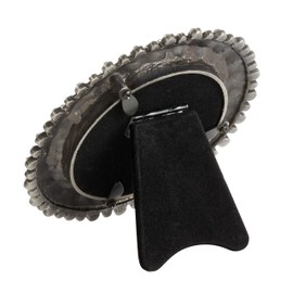 SARO LIFESTYLE Round Jeweled Photo Frame, 3" x 3", Silver