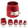 POSENG 4Pcs AN4 Flexible Rubber Hose Pipe Clamp with Screw