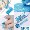 6 Uds 9d Cristal Holográfico Efecto Ojo De Gato Esmalte+imán