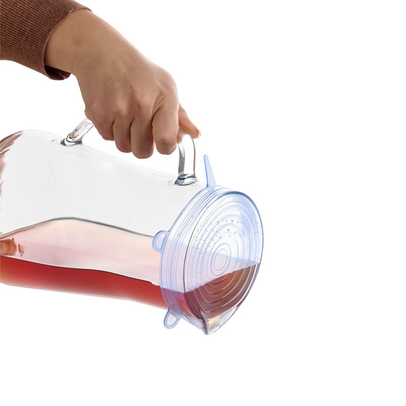 HIC Kitchen Reusable Stretch Food Storage Lids, Silicone, 13-Piece Set,