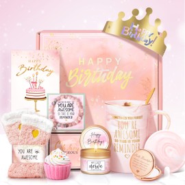 Oazoxro Birthday Gifts for Women, Gifts for Women, Happy Birthday Gifts Basket for Women Birthday Gifts Ideas Gift Set for Best Friends Female Women Sister Mom Wife Her Girlfriend Coworker Bestie Bff