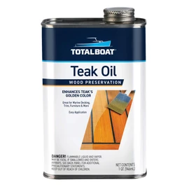TotalBoat Marine-Grade Teak Oil Wood Sealer for Boats and Furniture - Quart