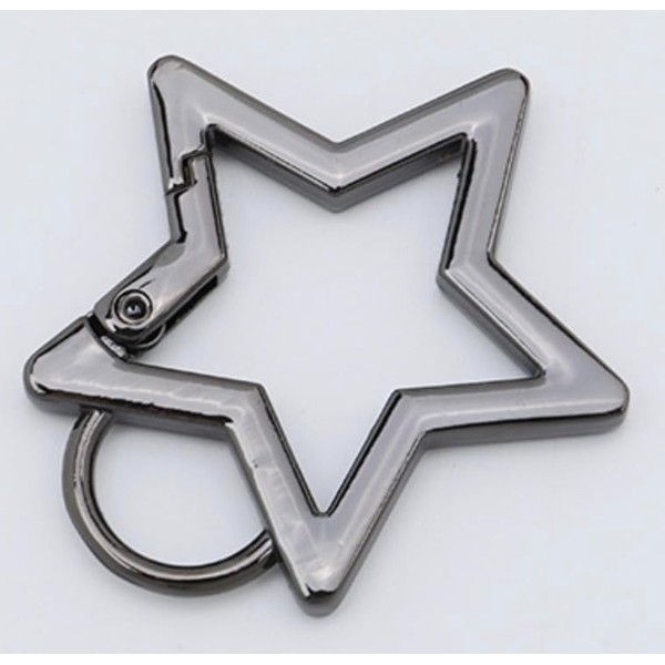 Star Shaped Stainless Steel Keychain Clip Carabiner Snap Hook Holder