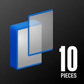 Allone ALG-TSSL10BL Side Loader Card Case, Card Storage Size 3.7 x 2.7 inches (95 x 68 mm), Blue, Pack of 10, One Size Larger Than Regular Cards, Protects Against Scratches and Dirt