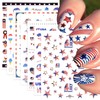 7 Sheets American Independence Day Nail Art Stickers USA Flag