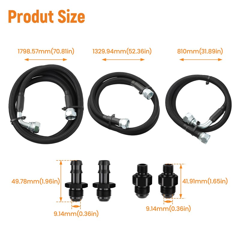 maXpeedingrods 48RE Transmission Cooler Lines Kit for Dodge Ram 2500/3500