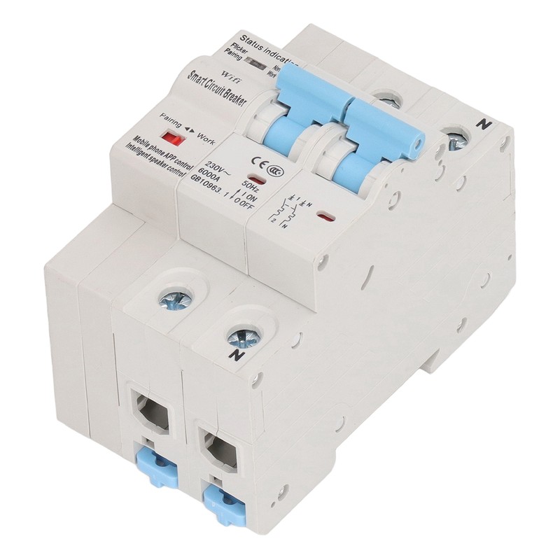 Wifi Circuit Breaker 2P DIN Rail Mount Remote Control Smart