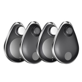 Utag GPS Tracker 4 Pack, Key Finder Works with Apple Find My (iOS only), IP67 Waterproof, Privacy Protection, Lost Mode, Mfi Certified Bluetooth Tracker for Children, Elderly, Pets, Backpack(Black)