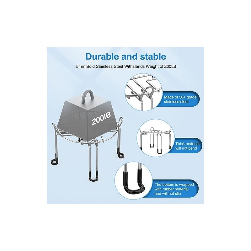 Gravity-Fed Water Filter System Stand, Detachable Stainless Steel Stand Compatible