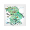 artboxONE Poster 20 x 20 cm Cities Bavaria Illustrated Map