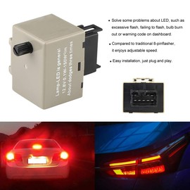 LED Flasher Assy Relay, 8-Pin 12V PVC Plastic Electronic LED Flasher Assy Relay 81980-34020 81980-02030 81980-53010 81980-500