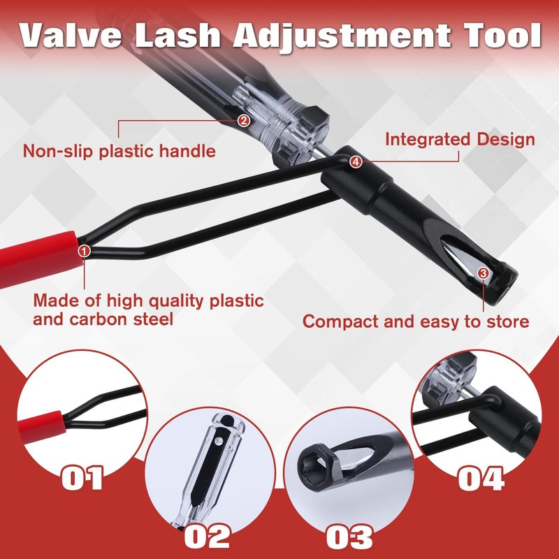 SPEEDWOX Valve Adjustment Tool for 10mm Jam Nut with Angled