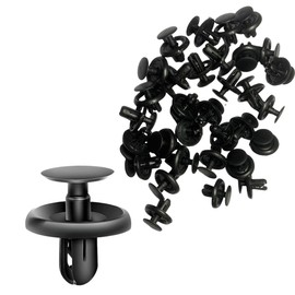 forToyota Push-Type Retainer Clips 90467-07201, Black Plastic Trim Fasteners, Pack of 25
