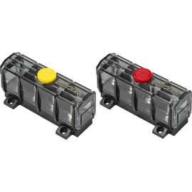 Kicker 47KMFDB3 ABYC Compliant Fuse Holder Distribution Block & 47KMDB3 Ground Distribution Block Bundle