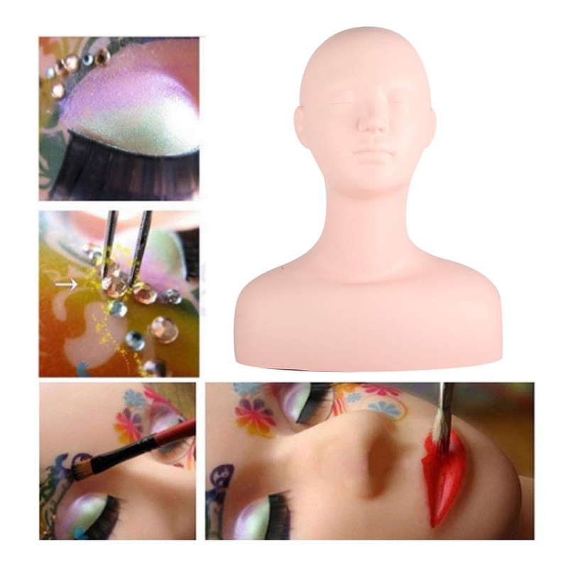 Joyzan Mannequin Head with Shoulders, Esthetician Cosmetology Makeup Head