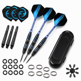 WayArrival Steel Tip Darts 24g, 3 Pack with Case and Flights
