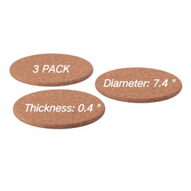 Cork Trivet Pot Pan Stand Pad Counter top Heat Resistant mat New 3 Pack,Thick High Density Coaster Set for hot Dishes and hot pots, Cork Board for Table & Countertop,tablecloths