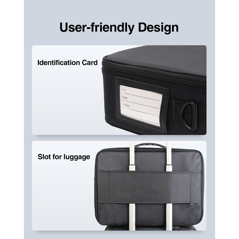 Luxtude Trading Card Storage Box w/Adjustable Dividers, Card Carrying Case