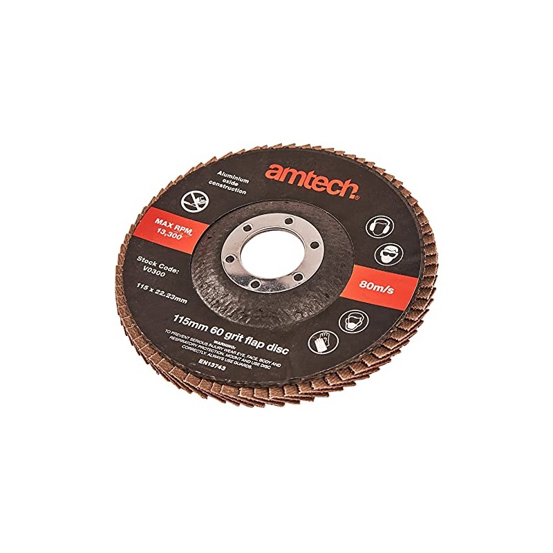 Amtech V0300 115mm 60 grit Flap disc