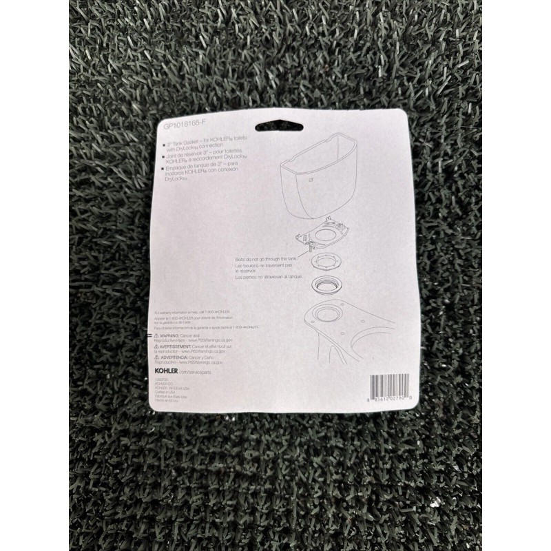 Kohler Gp1018165-F Gasket, Tank Drylock,Replac