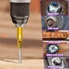 9PCS Gold Titanium-Plated Screw Extractor Set, Hardness is 80 HRC,