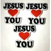 Silicone rubber Focal Beads DIY Beadable Pens Keychains JESUS LOVES