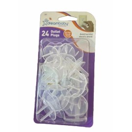 Dreambaby L1821 Clear Plastic Outlet Cover Child Safety…24 Count