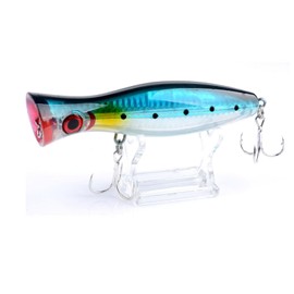 2 x 40.3 g Fishing Punch, Floating Loder Popper Bait, Topwater Fishing Punch, Large Popper Fishing Punch, Saltwater Fishing, Artificial Hard Loder Bass Tuna Popper Loder for Bass, Pike (Yellow +