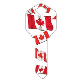 Set of 5 Uncut Blank Designer SC28 Canadian Flag Replacement House Keys for SC1 Schlage Style Locks