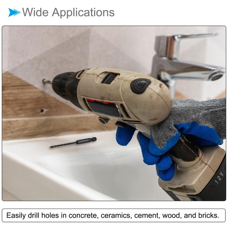 CoCud Titanium Masonry Drill Bit, 5mm Cutting Dia 74mm Length