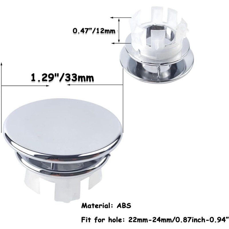 PCTC 6 Pack Sink Basin Overflow Trim Ring Solid Brass