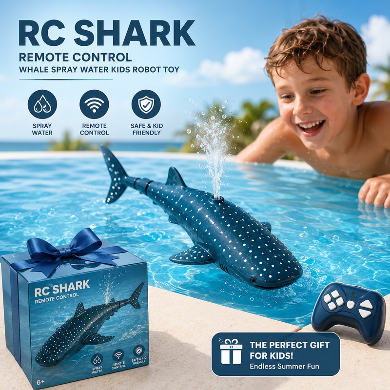 RC Shark Water Toy for Kids’ Pool Play – Remote