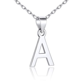 SILVERCUTE Sterling Silver Initial A Pendant Letter Necklace For Women Ladies Necklaces Jewellery