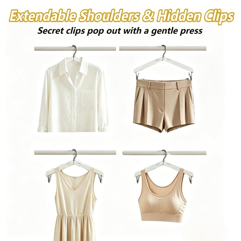 4Pcs Plastic Travel Hangers Foldable