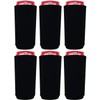 Blank Neoprene Collapsible 24 oz. Can Coolie (6, Black)