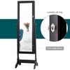 Giantex Lockable Standing Jewelry Armoire with Full Length Mirror, Large