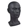 Si Fi Pvc Mannequin Head Black Male Manikin Dummy Stand