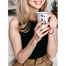 CrystalTears Chakra Bracelet Women's Double Chain Gold Colour Bracelet Reiki Healing 7 Chakra Gemstones Talisman Spiritual Gifts, Stone