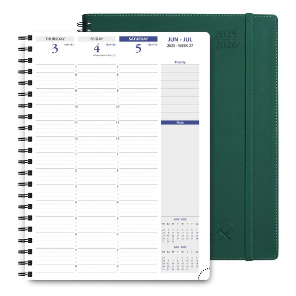 POPRUN 2025-2026 Academic Planner Spiral Bound, 8.5'' x 11.25'' Appointment