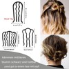 3 Pieces Hair Comb Metal Side Combs Hair Pins Insert