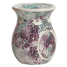 Aromatize Wax Melt Burner - Teal Crackle AR1785, Multi-Colour