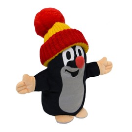 Hand Puppet Animal Hand Puppets 25 cm Original The Little Mole with Red Hat Talking Animal Figure Theatre Doll Hand Toy Doll for Children Boys Girls Plush