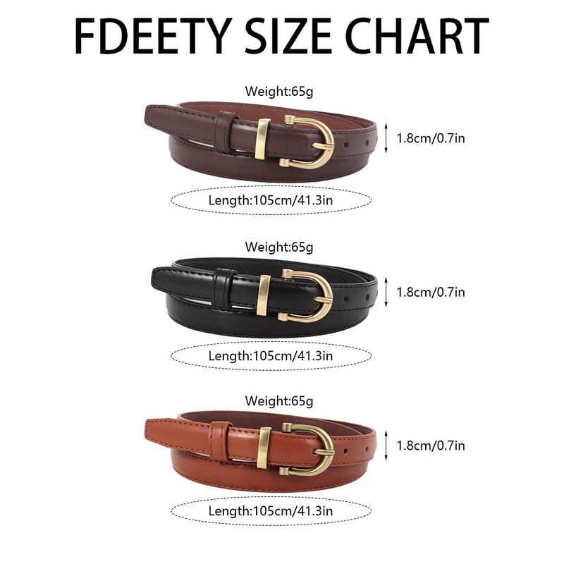 FDEETY Pack of 3 Women's Classic Plain Alloy Twist Lock